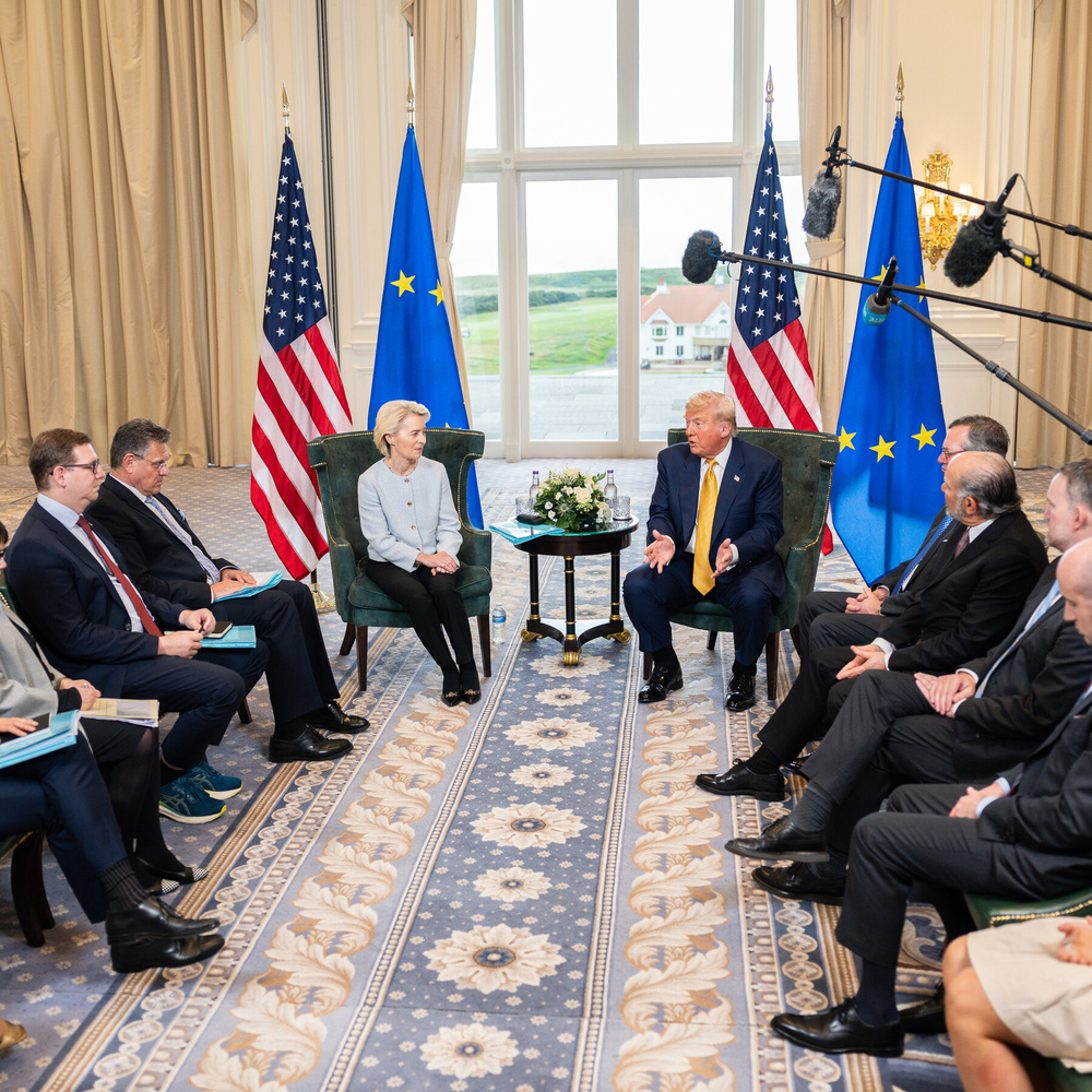 Image for the article: Europe Worries About Another Trump Blowup, This One on Tech