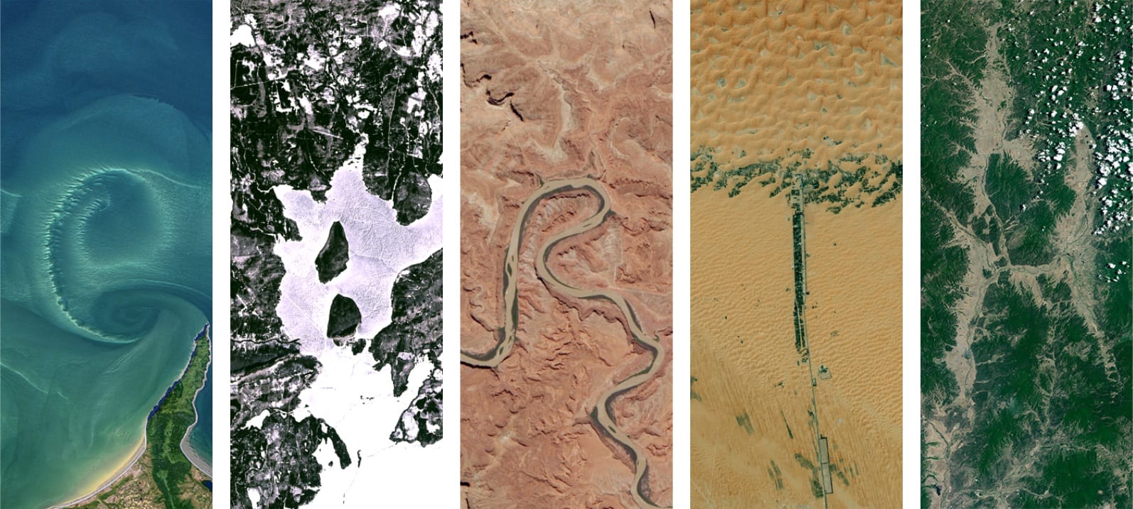 文章配图： 用 NASA 的地球空中影像字母表拼写你的名字