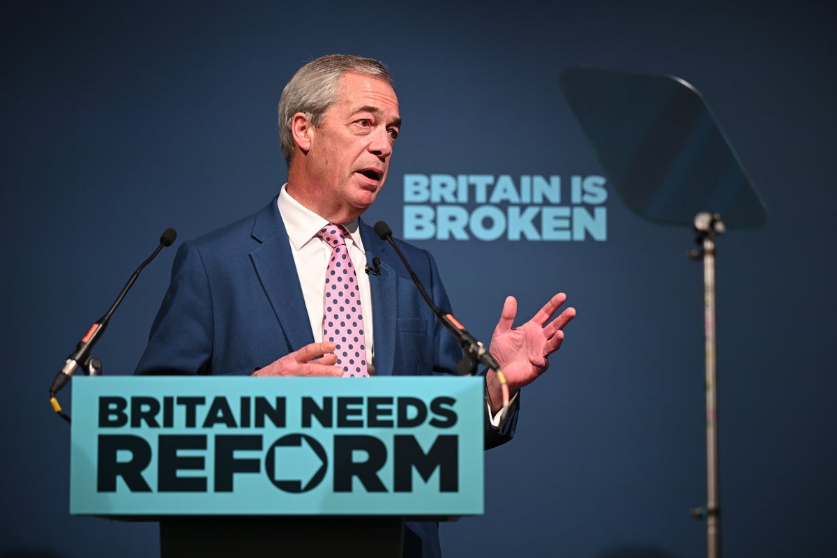 Image for the article: Farage accused of ‘divisive politics’ over unproven claim middle class white men are losing jobs because of Equality Act