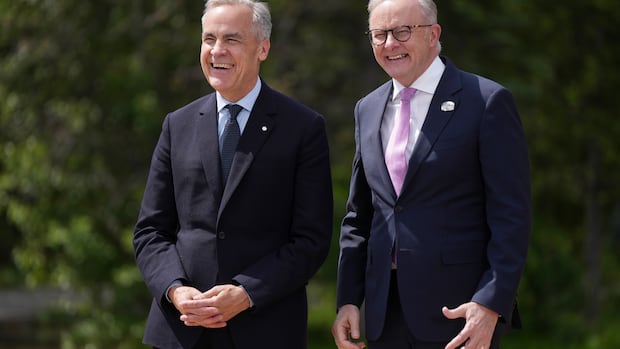 Image for the article: Carney lands in Australia looking to draw closer to a Commonwealth cousin also grappling with Trump