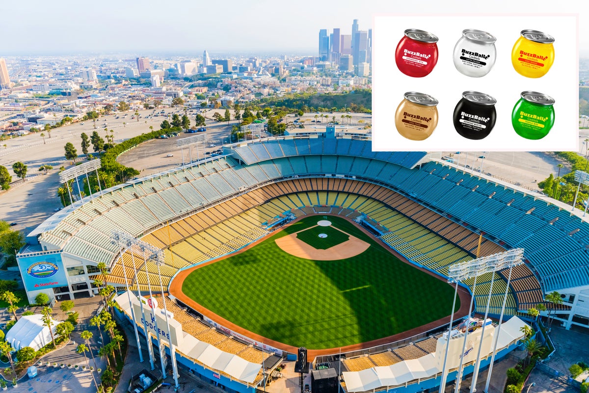 Image for the article: Fan sues Los Angeles Dodgers after she got hit with a BuzzBallz alcoholic drink during a game