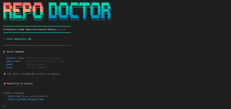 Изображение к статье: Я создал инструмент командной строки Agentic с использованием ИИ, используя Copilot SDK — представляю Repo Doctor!