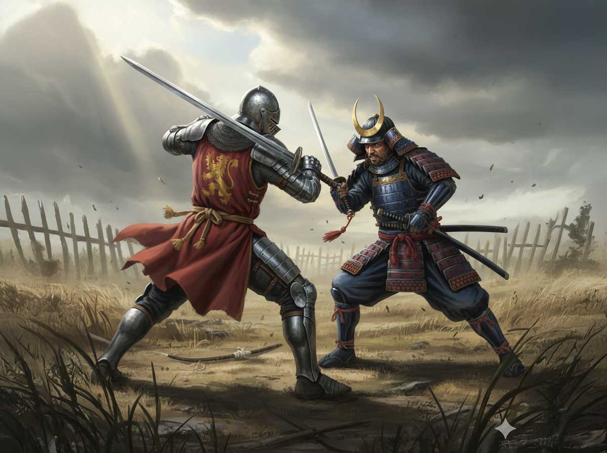 Bild zum Artikel: Ritter gegen Samurai: Welcher Krieger würde im Kampf gewinnen?
