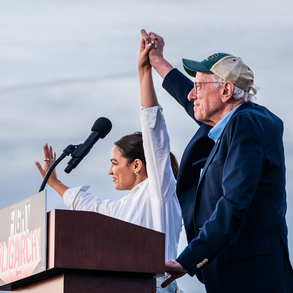 Image for the article: Bernie Sanders and AOC Inject New Anti-Trump Energy Into the Democratic Party