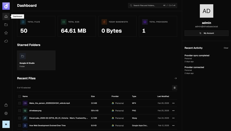 Image for the article: Why I built Drivebase. An open-source unified file manager.