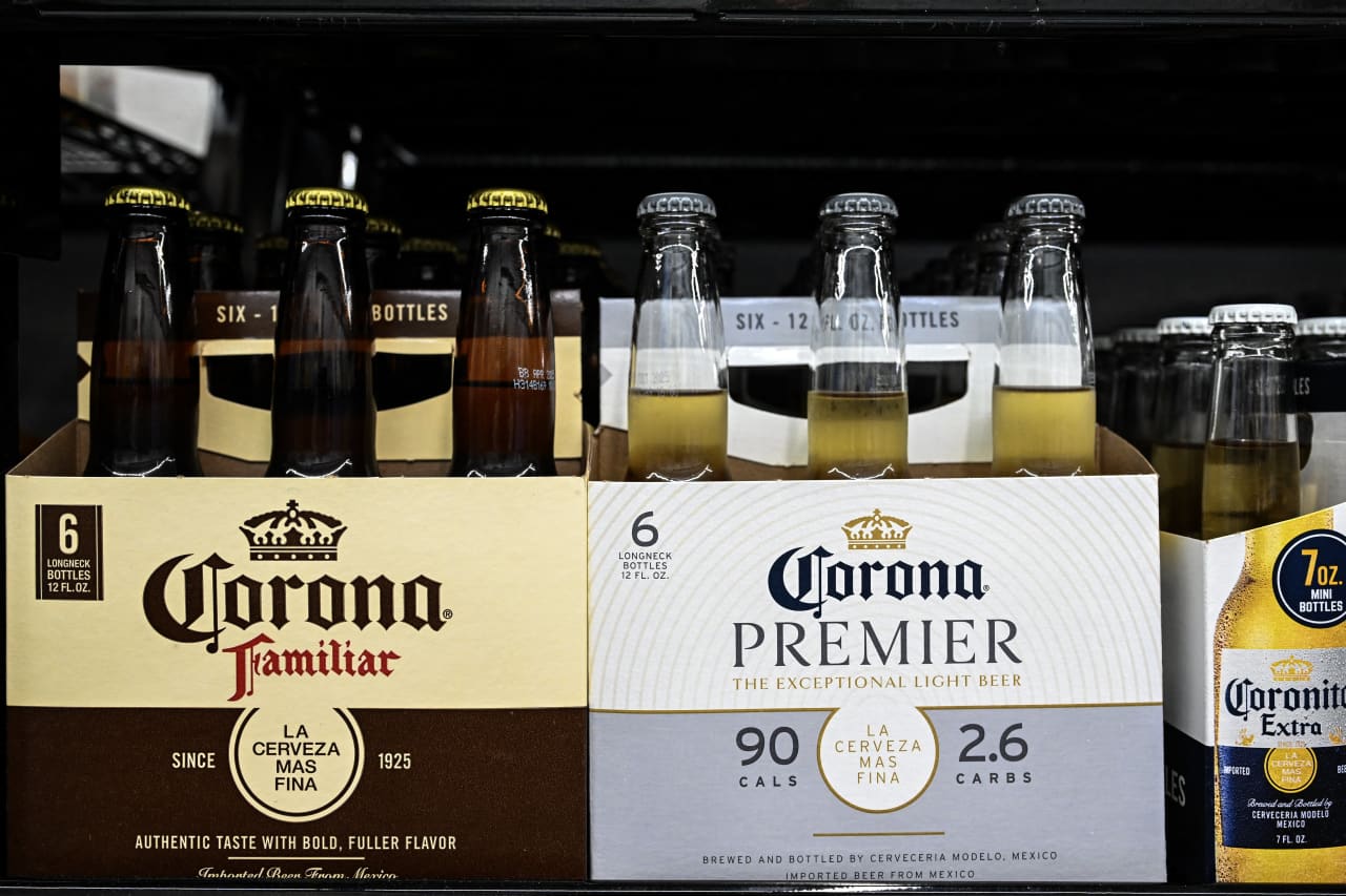 Image for the article: Corona brewer says shoppers are going for cheaper beer and wine, as it grows more cautious on demand