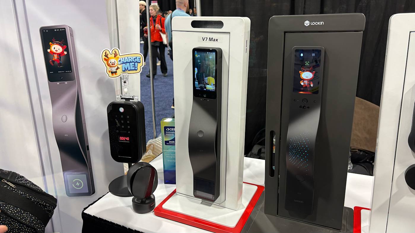 Image for the article: Lockin's everlasting vein-recognizing smart lock doorbell cam combo is peak CES