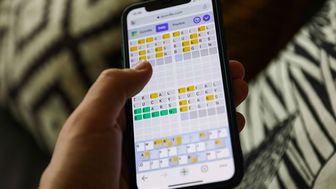 Image for the article: Quordle hints and answers for Friday, January 2 (game #1439)