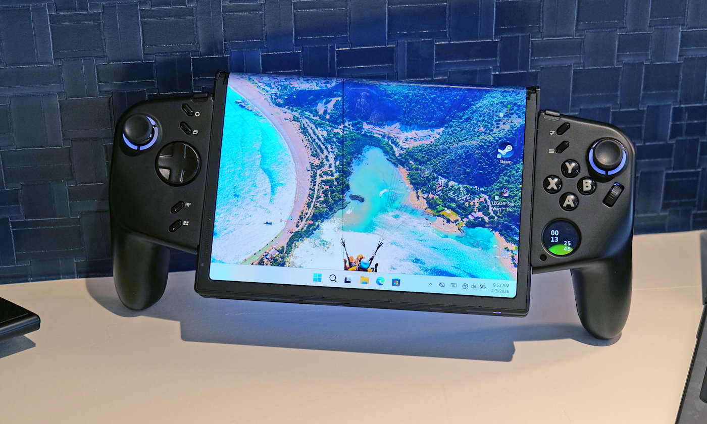Image for the article: The Lenovo Legion Go Fold gaming handheld concept looks awkward but its versatility is endless