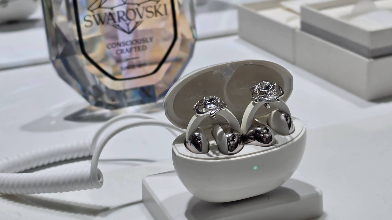 Image for the article: TCL's Swarovski crystal open earbuds are the kitschiest thing I've seen in ages — but they might just end up being very good