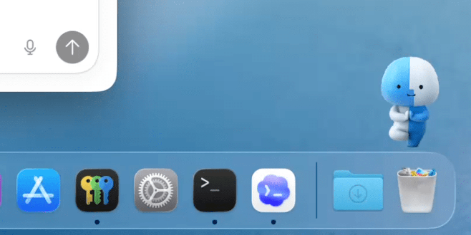 文章配图： 我觉得我刚用 vibe coding 把 Lil Finder Guy 弄到了我的 Mac 上。