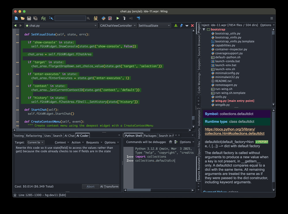 Image illustrant l'article : Wingware: Wing Python IDE Version 11.0.4 - 8 septembre 2025