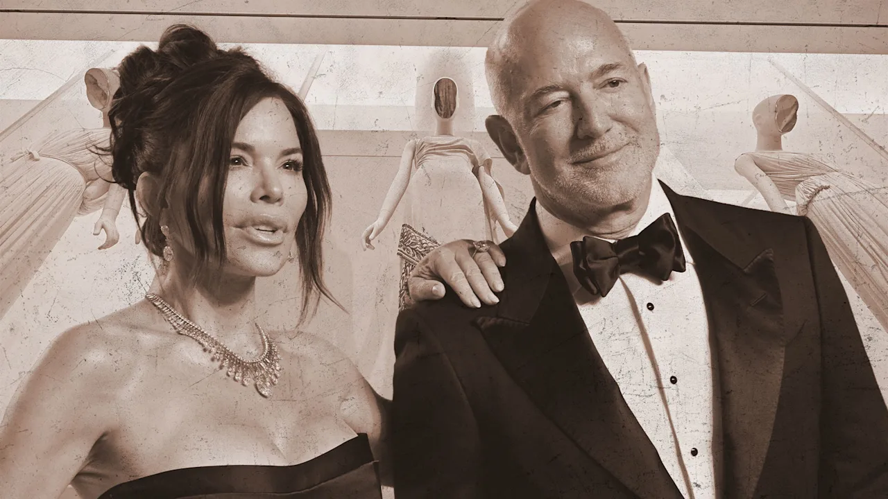 文章配图： 杰夫·贝佐斯与劳伦·桑切斯的 Met Gala 盛装出席，却置身于争议与抗议之中。