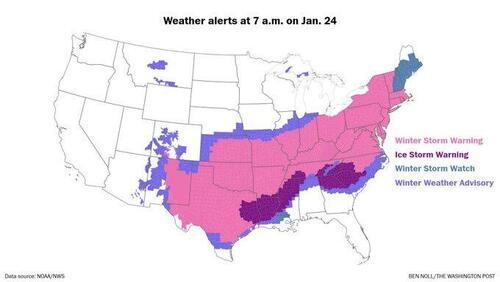 Image for the article: Last Look At Snowfall Models As 'Snowpocalypse' Begins