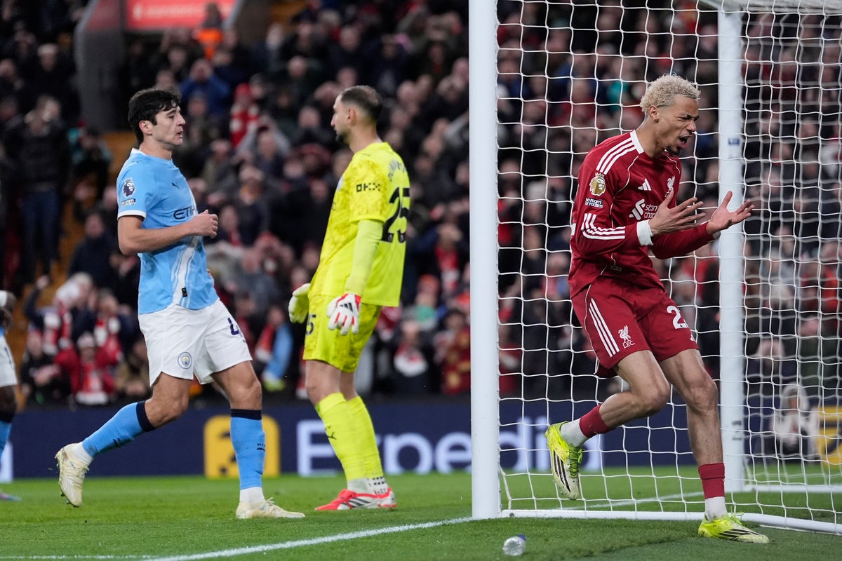 Image for the article: Liverpool v Man City live: Latest score as Wirtz and Ekitike waste big chances in Premier League clash