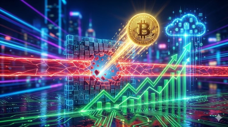 Изображение к статье: Цена биткоина взлетела выше сопротивления, настроения рынка стали бычьими