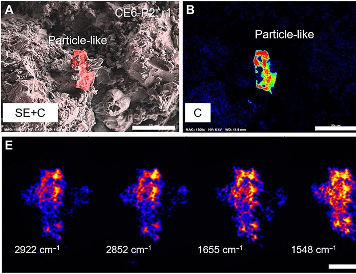 기사 이미지: 창어 5호 및 창어 6호 달 레고리스에서 충격 처리된 질소 함유 유기물 | Science Advances