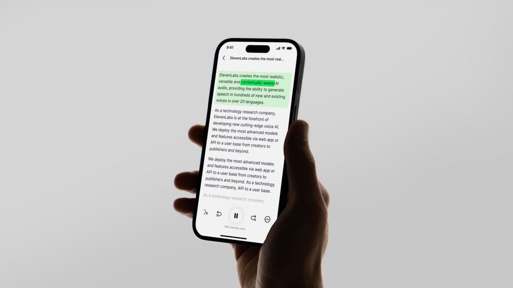 Image for the article: ElevenLabs’ text-to-speech app Reader is now available globally