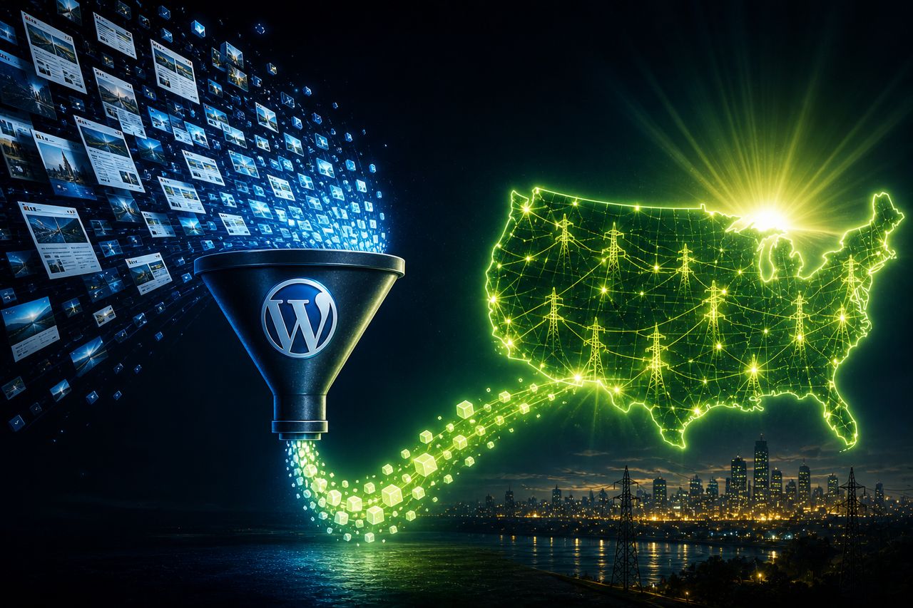 文章配图： 这款免费的 WordPress 工具每年可为企业节省数十亿美元，通过大幅减少读取网页所需的 AI 令牌数量，所节约的电力足以支撑美国全境运行 24 小时。