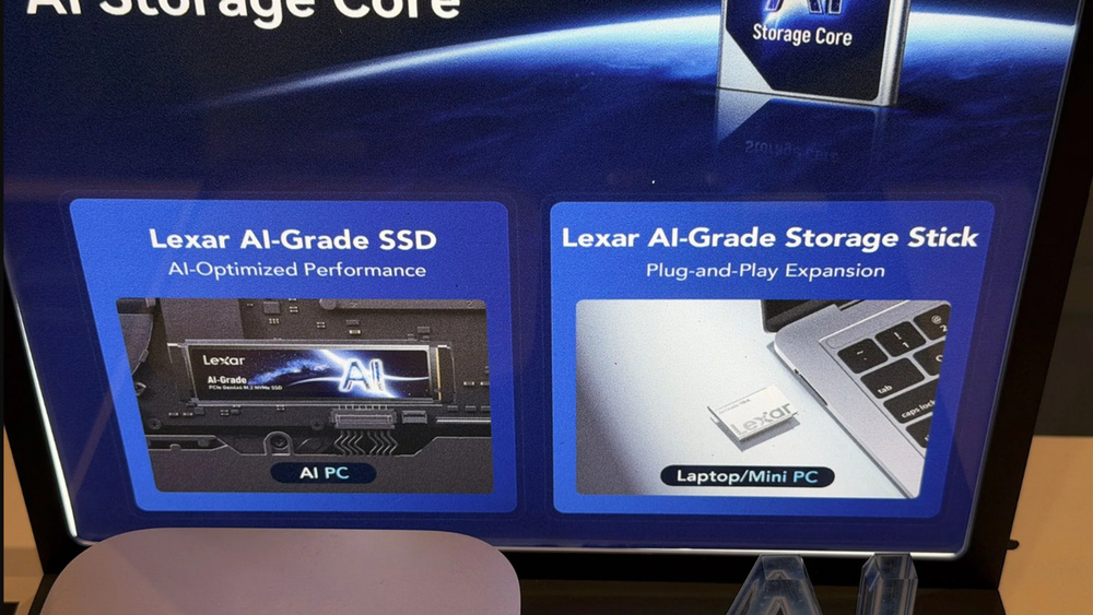 Image for the article: Exclusive: Lexar debuts mysterious AI grade stick form factor that promises hot swap, blazing speeds — and no, I've got absolutely no clue how much it costs and whether device vendors will actually use it