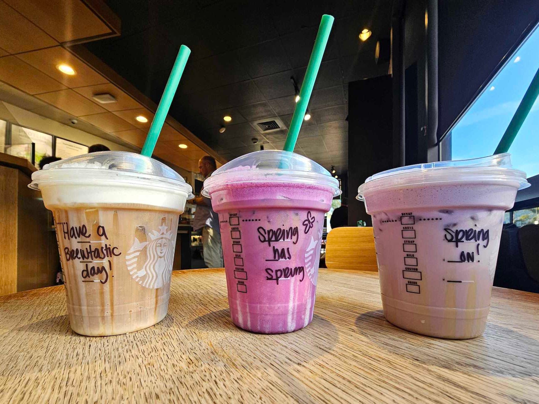 Image for the article: Starbucks' new spring menu includes drinks made with ube, lavender, and coconut. Here's how they taste.
