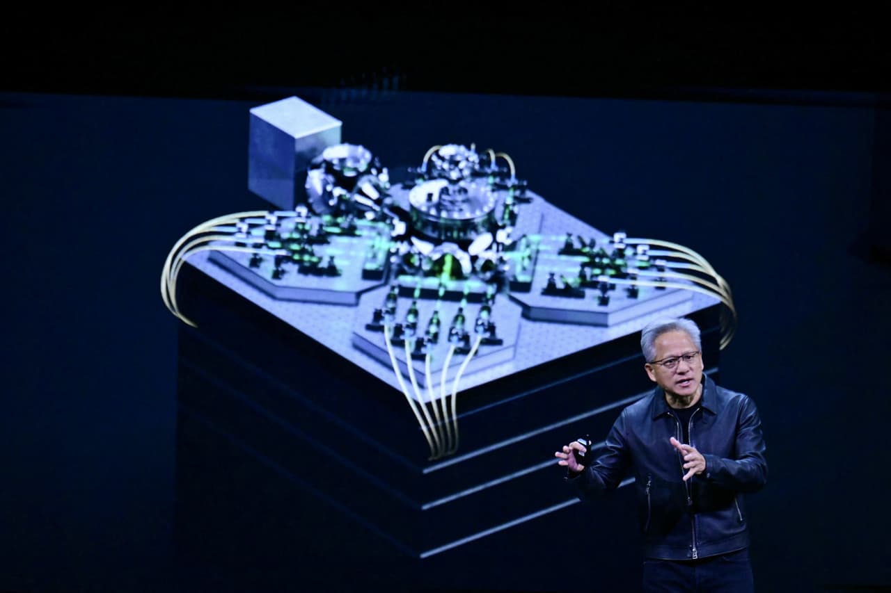 Image for the article: Nvidia’s stock gets swept up in software selloff, but this analyst says that makes no sense