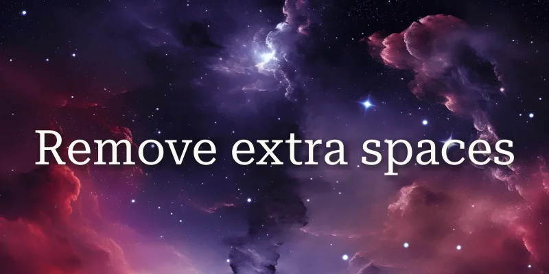 Image for the article: Rodrigo Girão Serrão: Remove extra spaces