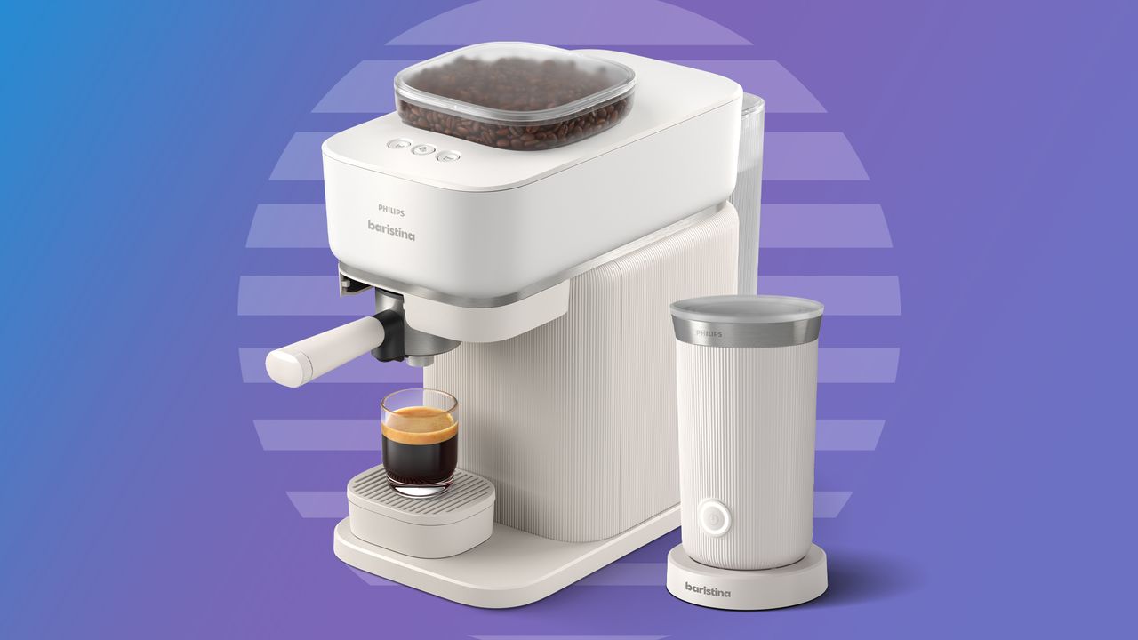 Image for the article: Think brewing coffee with fresh beans is too much hassle? The new Philips Baristina might just change your mind with its 'one swipe' system