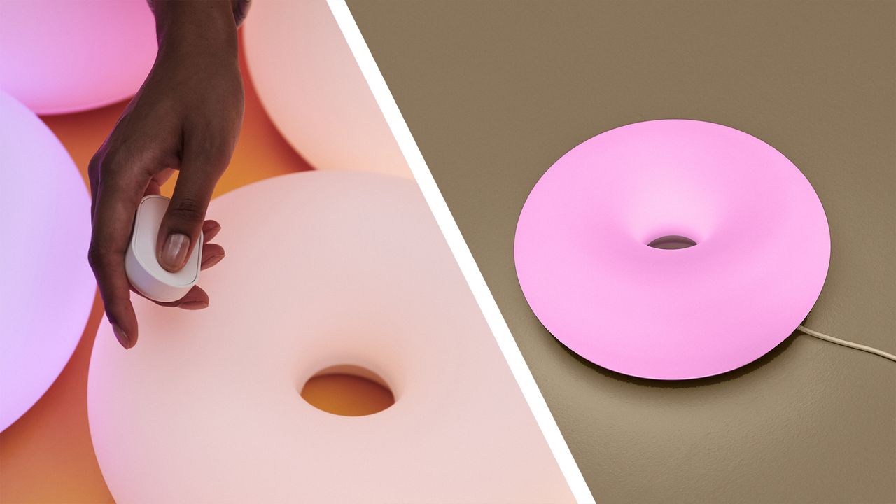 Image for the article: 'A marriage of hue and form' — IKEA's donut-shaped Varmblixt smart lamp has started landing in stores early, and we can't wait to get our hands on it again