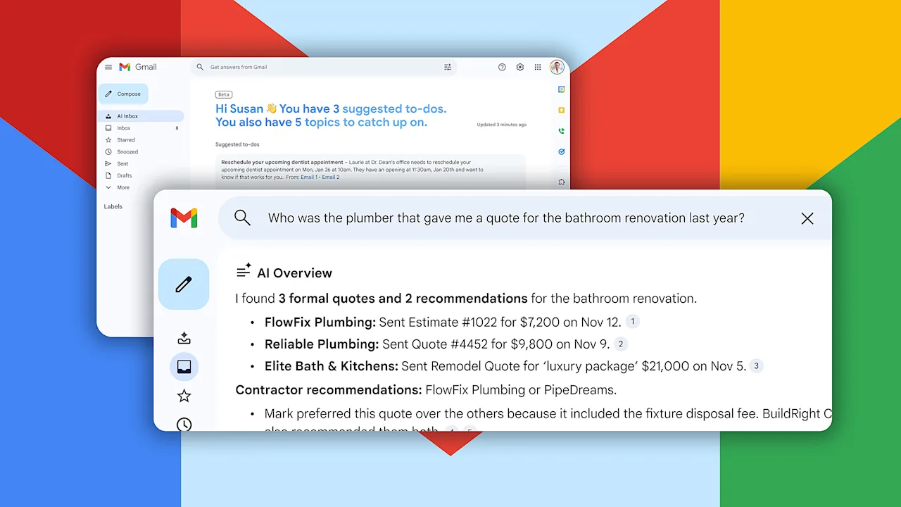Image for the article: Gmail’s new inbox is the ultimate gateway drug to AI