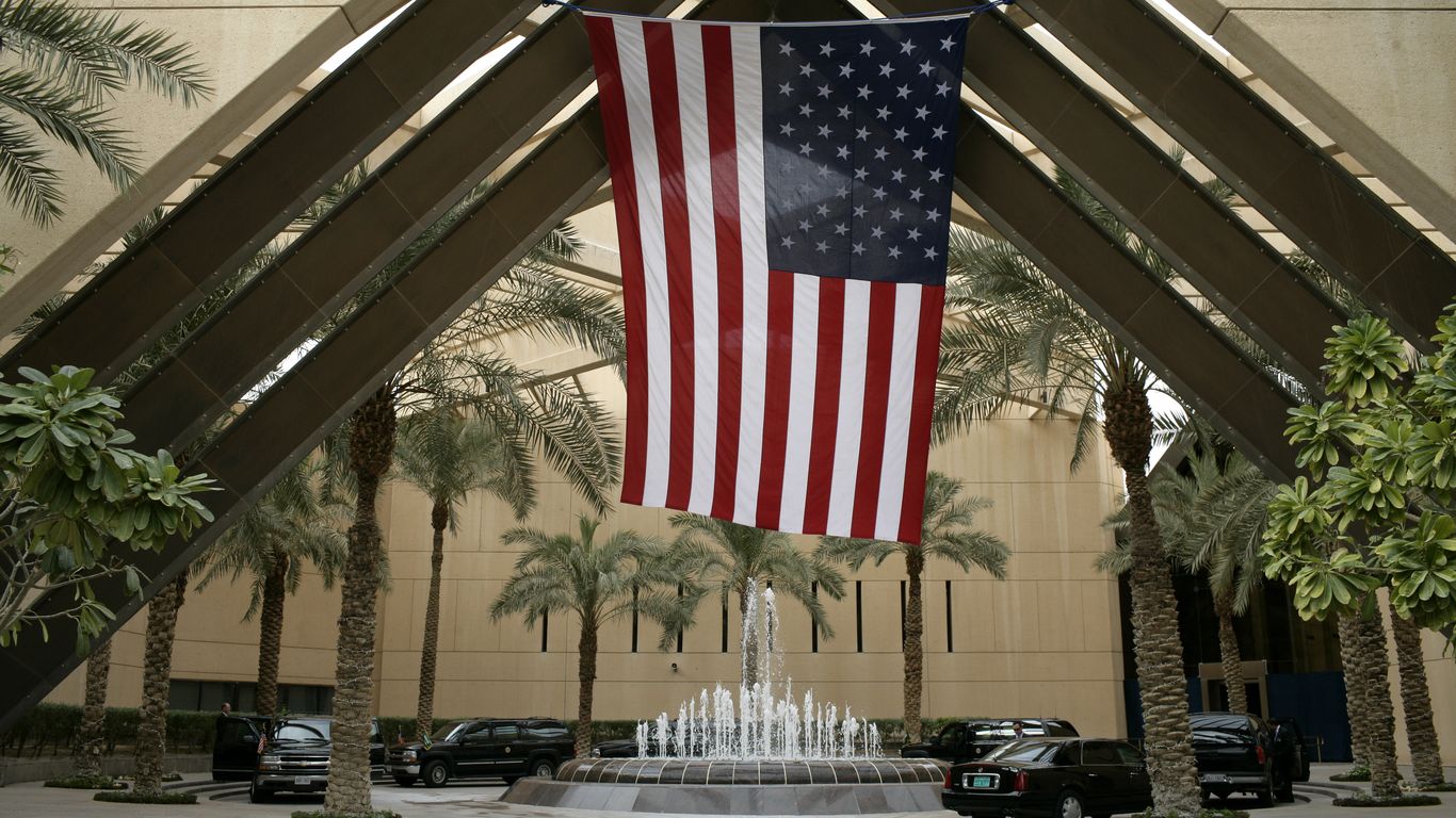 Image for the article: U.S. Embassy in Riyadh hit by drones, Saudi officials say