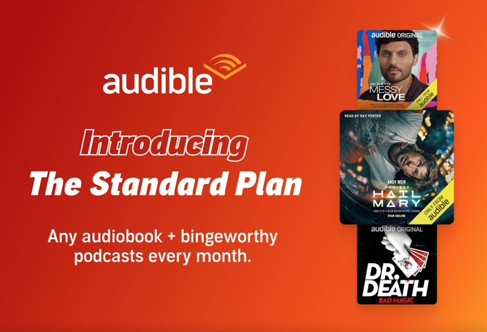 Image for the article: Audible's new plan is $9 a month and still includes an audiobook credit
