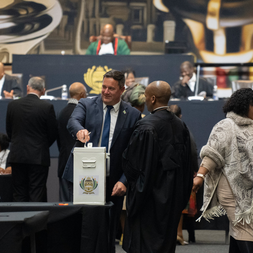 기사 이미지: 존 스테인하위센, 남아프리카당 대표, 사임 예정