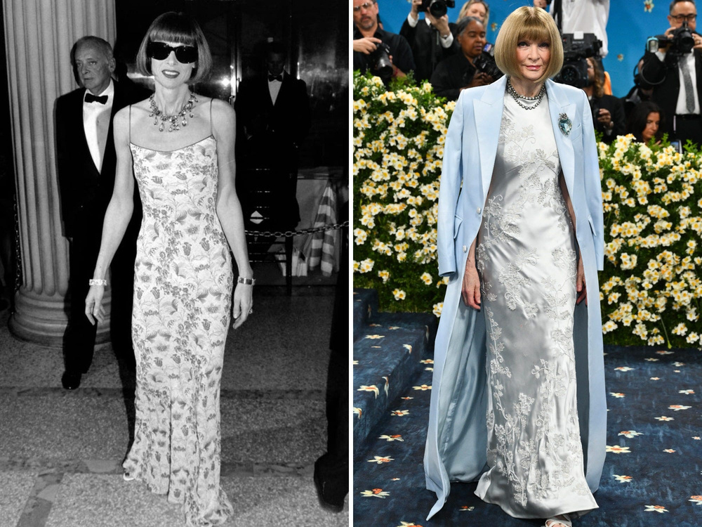 文章配图： 安娜·温图尔每次出席大都会艺术博物馆慈善舞会（Met Gala）的着装