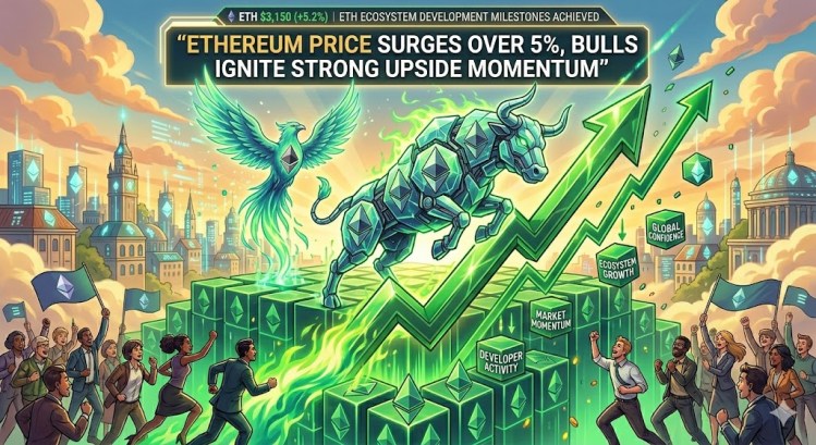 Изображение к статье: Цена Ethereum взлетела более чем на 5%, быки зажгли сильный восходящий импульс.
