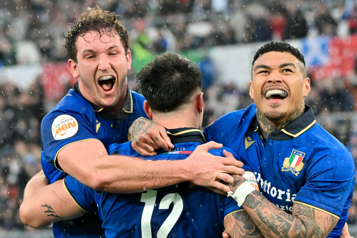 Image for the article: Italy overcome Scotland and wretched conditions as pressure builds on Gregor Townsend