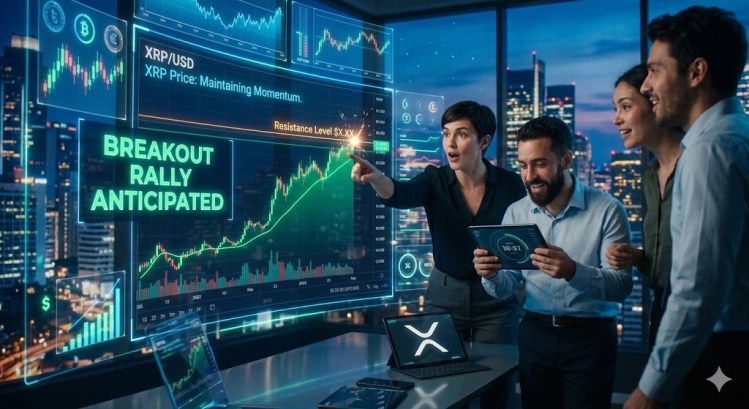 Изображение к статье: Цена XRP сохраняет импульс, поскольку трейдеры ожидают прорывного ралли