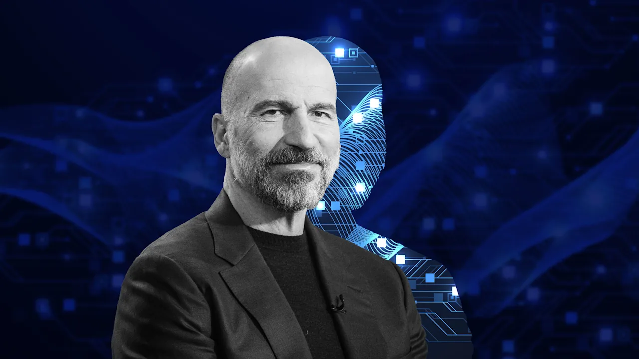 Image for the article: Uber CEO Dara Khosrowshahi has an AI clone