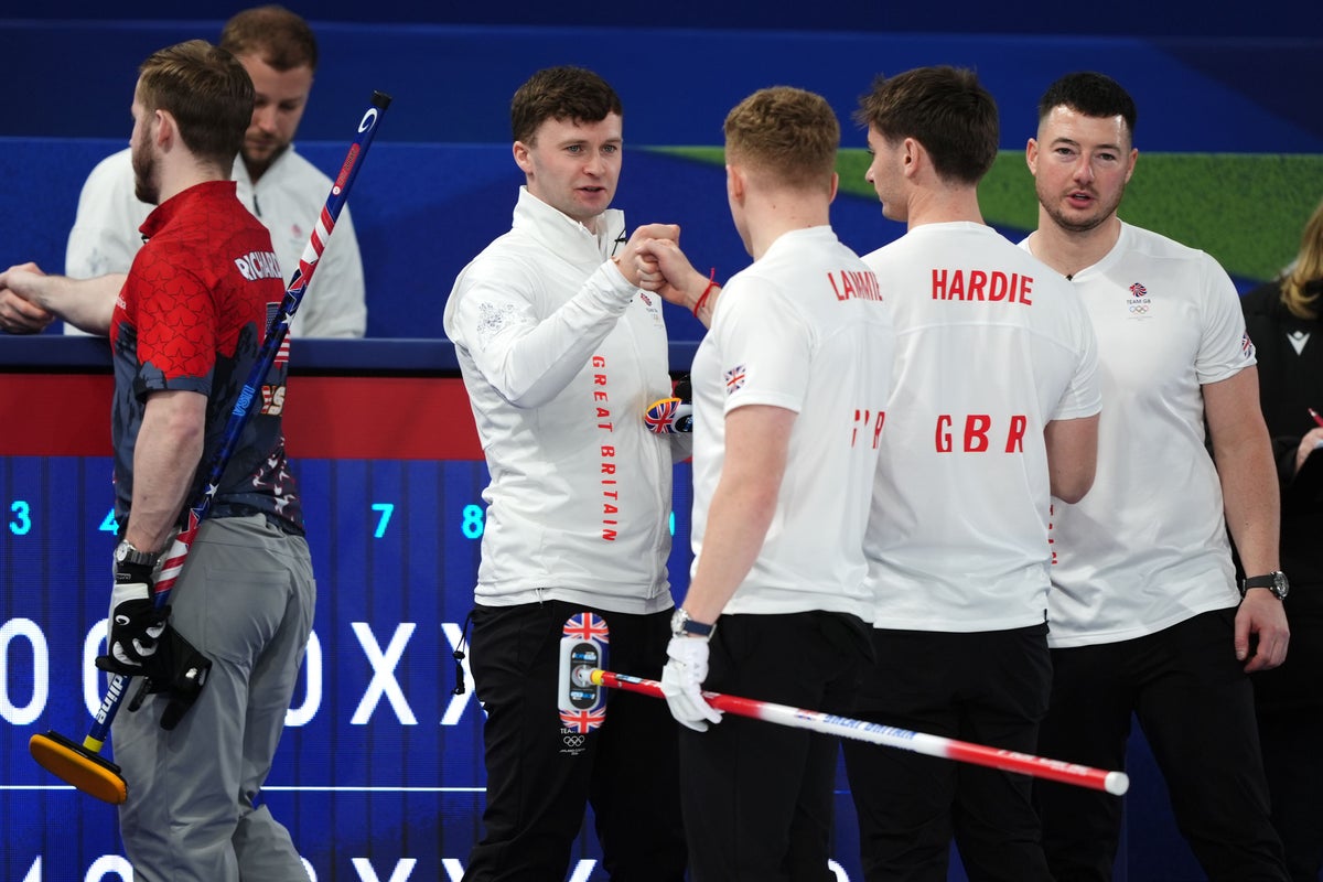 Image for the article: Britain’s men face anxious wait to see if they will make Olympic curling semis
